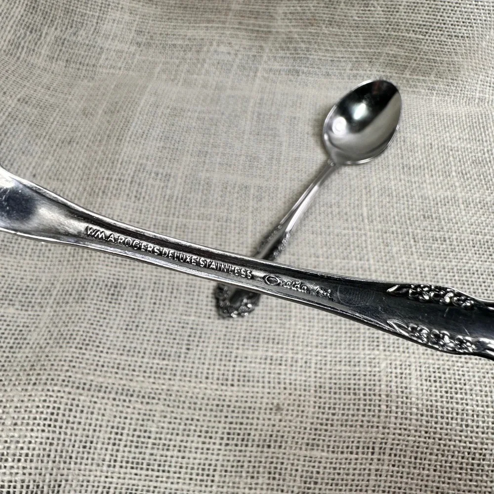 Oneida Wm A Rogers Mansfield Deluxe Stainless Tablespoons Lot of 2Flatware
